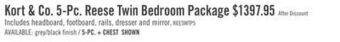 The Brick Reese 5-piece twin bedroom package - white and brown offer