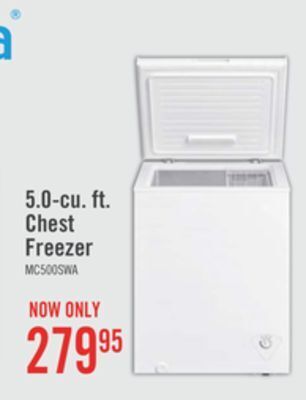 The Brick Midea 5 cu. ft. chest freezer – mc500swar0rc1 offer