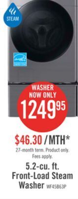 The Brick Samsung 5.2 cu. ft. smart front-load washer - wf45b6300ap/us offer