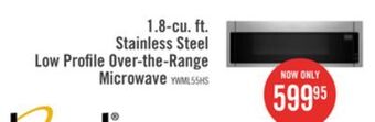 The Brick Whirlpool 1.1 cu. ft. low-profile microwave hood combination – ywml55011hs offer