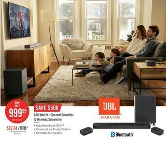 The Brick Jbl bar 9.1 true wireless surround 9.1-channel soundbar with surround speakers offer