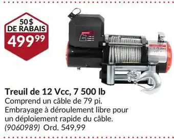 Princess Auto Treuil de 12 vcc, 7500 lb,erickson offer