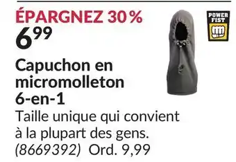 Princess Auto Capuchon en micromolleton 6-en-1 offer