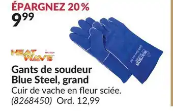 Princess Auto Gants de soudeur blue steel, grand offer
