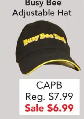 Busy bee adjustable hat