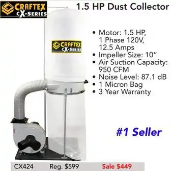 Busy Bee Tools 1.5 hp dust collector offer