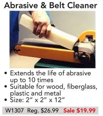 Abrasive & belt cleaner