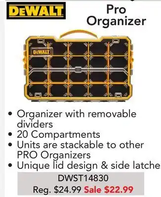 Busy Bee Tools Dewalt pro organizer offer