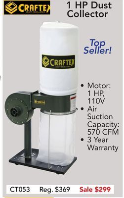 Busy Bee Tools 1 hp dust collector offer