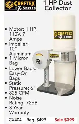 Busy Bee Tools 1 hp dust collector offer
