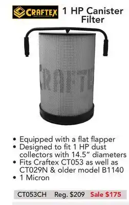 Busy Bee Tools 1 hp canister filter offer