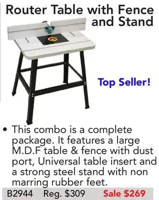 Busy Bee Tools Router table with fence and stand offer