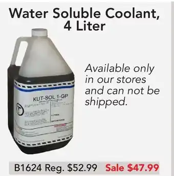 Water soluble coolant, 4 liter
