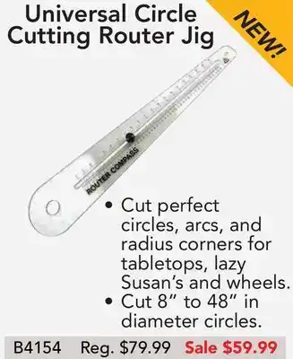 Universal circle cutting router jig