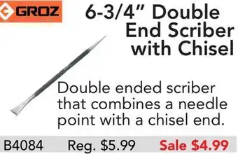 6-3/4" double end scriber with chisel