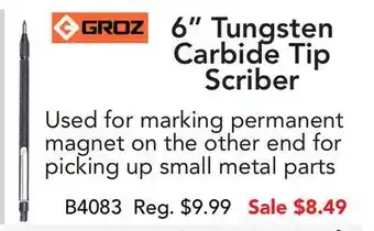 Busy Bee Tools 6" tungsten carbide tip scriber offer