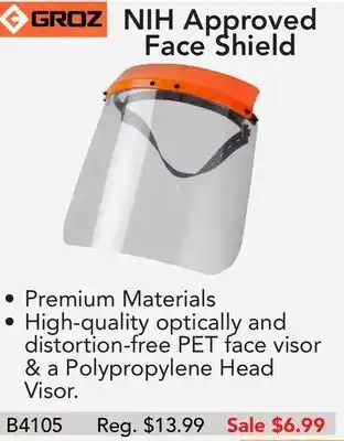 Busy Bee Tools Nih approved face shield offer