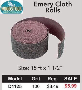 Emery cloth rolls