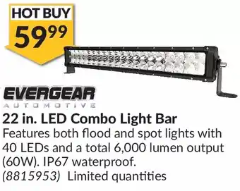 Princess Auto Evergear 22 in. led combo light bar offer