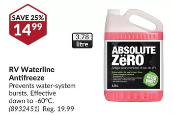Princess Auto Rv waterline antifreeze offer