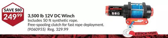 Princess Auto 3,500 lb 12v dc winch offer