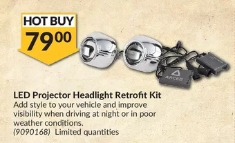 Princess Auto Led projector headlight retrofit kit offer