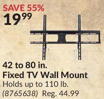 Princess Auto 42 to 80 in. fixed tv wall mount offer