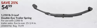 Princess Auto 1,250 lb 3-leaf double-eye trailer spring offer