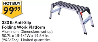 Princess Auto 330 lb anti-slip folding work platform offer