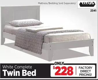 Surplus Furniture White twin bed offer