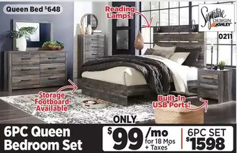 Surplus Furniture Drystan 6pc queen panel bedroom set offer