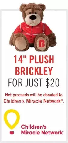 The Brick 14" plush brickley offer