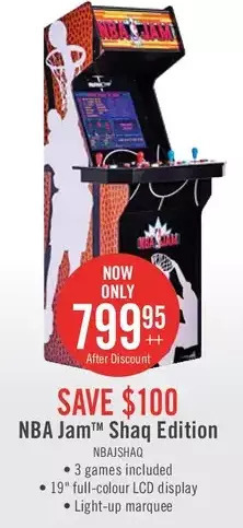 The Brick Arcade1up nba jam™ shaq edition 4-player wi-fi enabled arcade cabinet offer