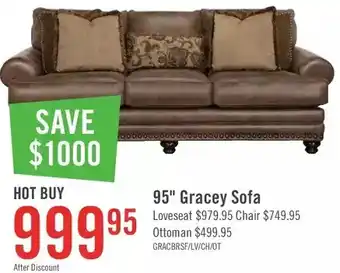 The Brick Gracey faux leather sofa | loveseat | chair | ottoman offer