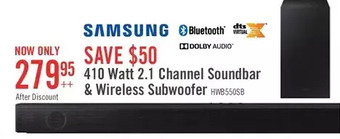 The Brick Samsung 410 w 2.1-channel soundbar with wireless subwoofer - hw-b550/zc offer
