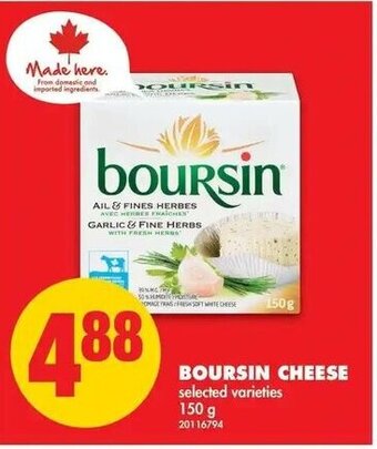 No Frills Boursin Cheese offer