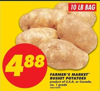 No Frills Farmer's Market russet Potatoes offer