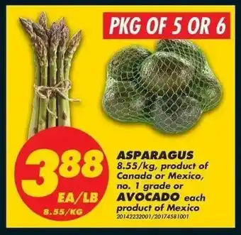 No Frills Asparagus Avocado offer