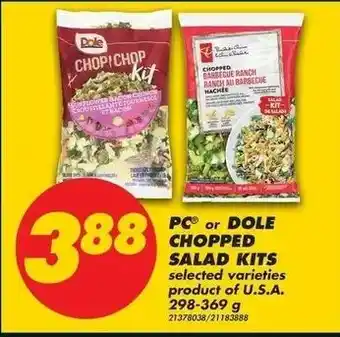 No Frills Dole Chopped Salad Kits offer