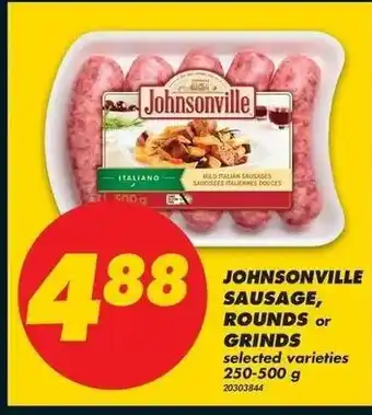 No Frills Johnsonville Sausage Rounds offer