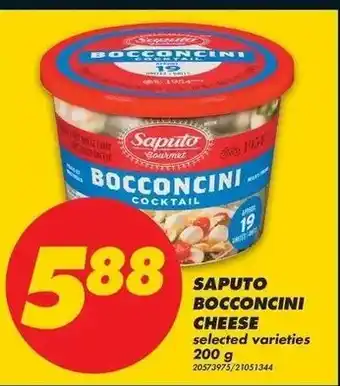 No Frills Saputo Bocconcini Cheese offer