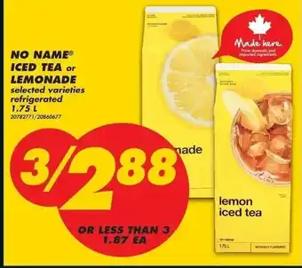 No Frills Iced Tea Lemonade offer