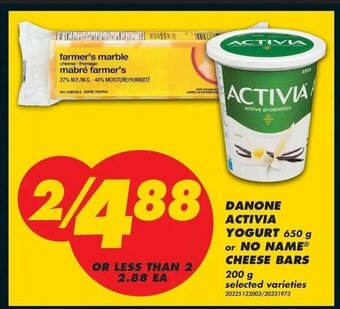 No Frills Danone Activia Yogurt offer