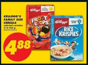 No Frills Kellogg's Family Size Cereals offer