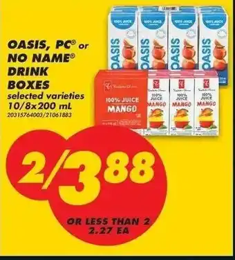 No Frills Drinks Boxes offer