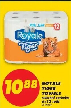 No Frills Royale TIger Towels offer