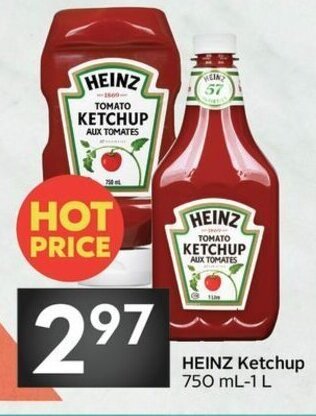 Sobeys Heinz Ketchup offer