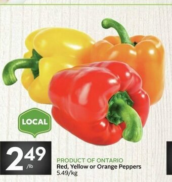 Sobeys Red Yellow or Orange Peppers offer