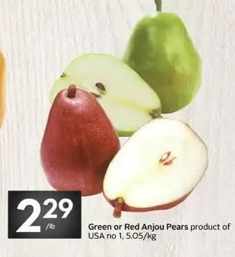 Sobeys Green or Red Anjou Pears offer