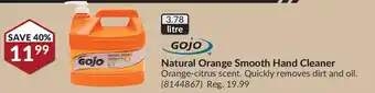 Princess Auto Gojo natural orange smooth hand cleaner offer